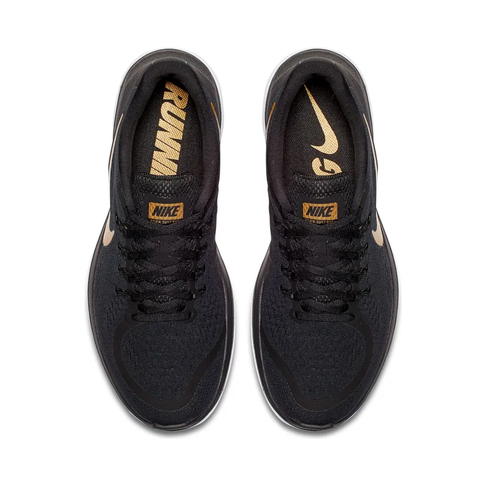 Nike Flex 2017 Rn Black/Metallic Gold-White (898457-011)