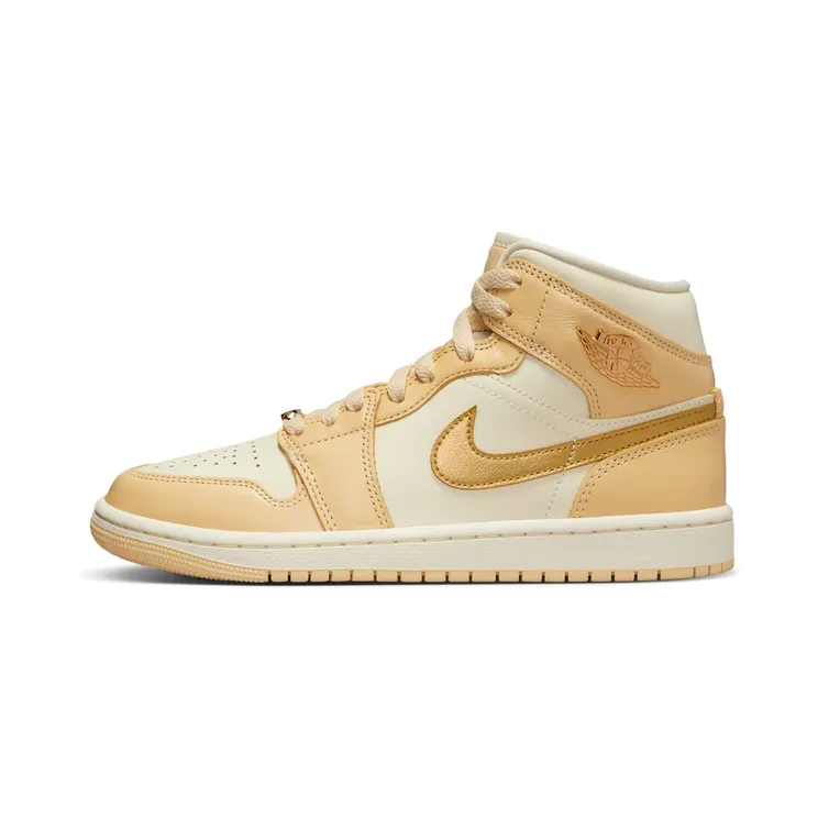 Nike Air Jordan 1 Mid SE Pale Vanilla (W) “Pale Vanilla / Coconut Milk / Sail / Metallic Gold” (FB9892-200)
