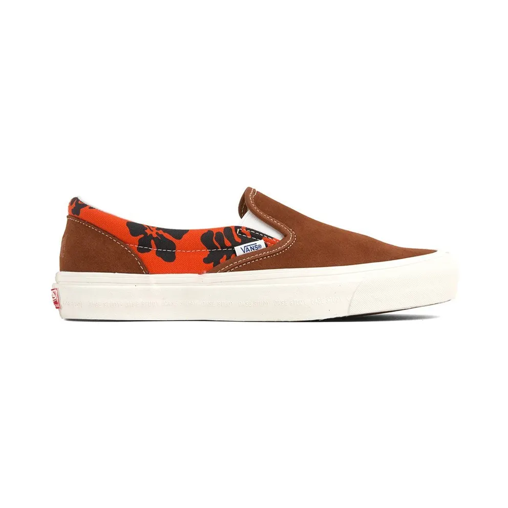 Vans Slip-On Modernica Orange Hawaiian Print Leather Brown/Hawaiian (VN0A45JKVQJ)