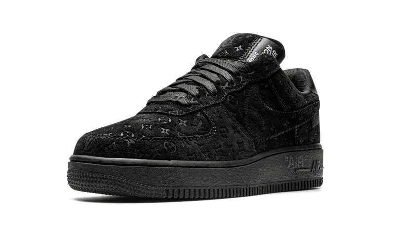 Nike Louis Vuitton Air Force 1 Low “Virgil Abloh – BLACK/BLACK” (1A9VD6)