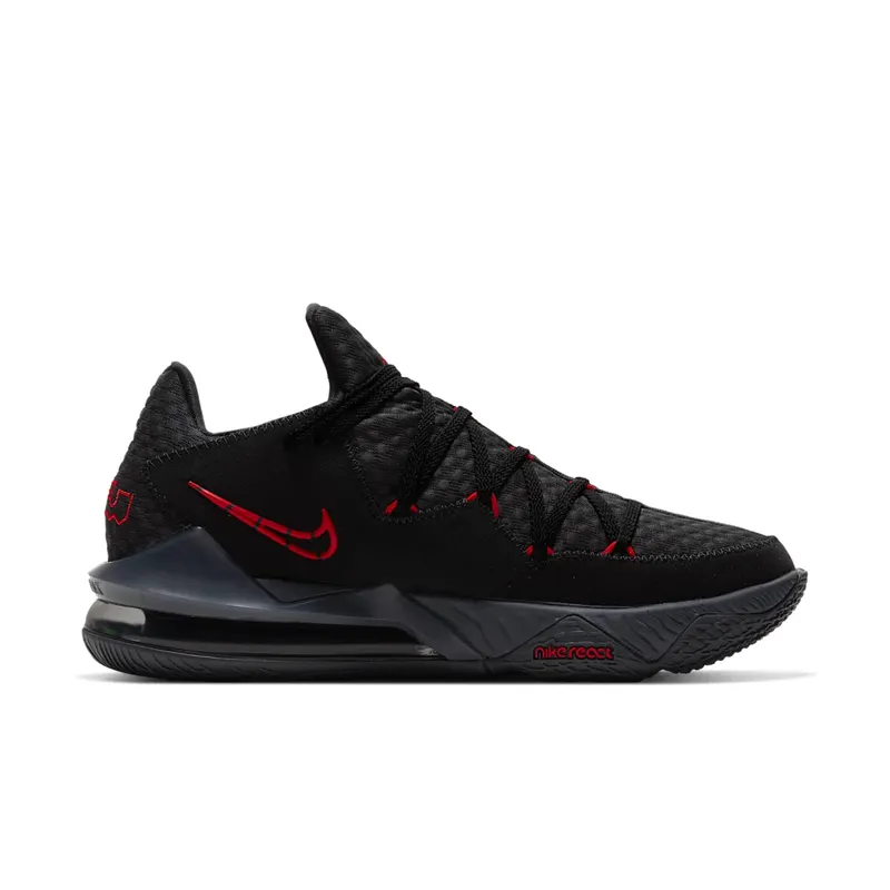 Nike LeBron 17 Low Black Red Dark Grey Black/University Red-Dark Grey (CD5007-001)