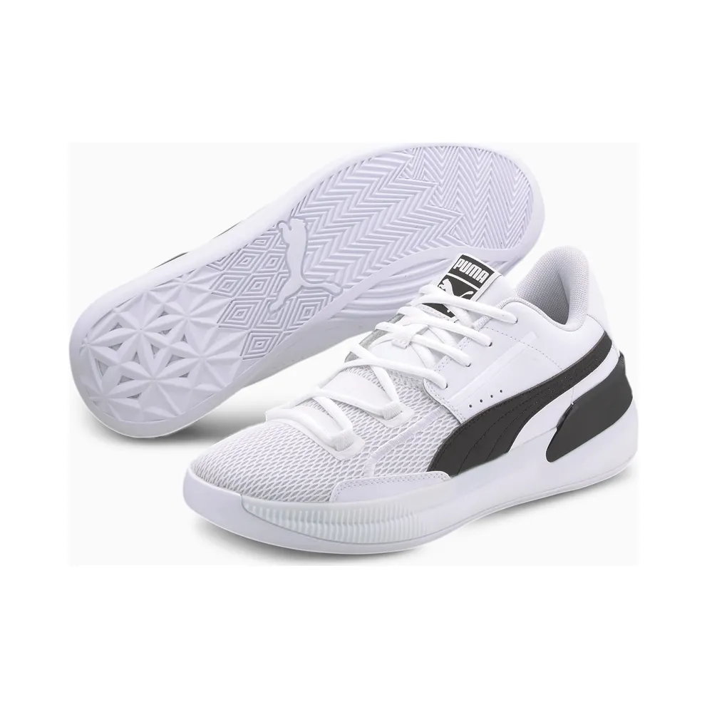 Puma Clyde Hardwood Team Basketball Shoes White/Black (194454-01)