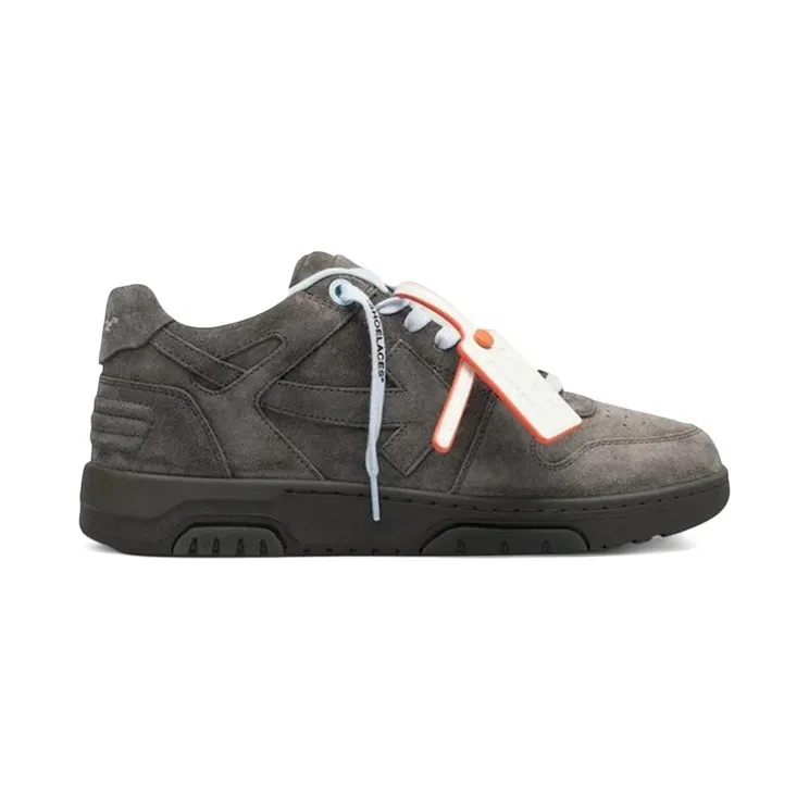 OFF-WHITE Out Of Office OOO Low Tops Dark Grey Pale Blue (OMIA189C99LEA0170707)