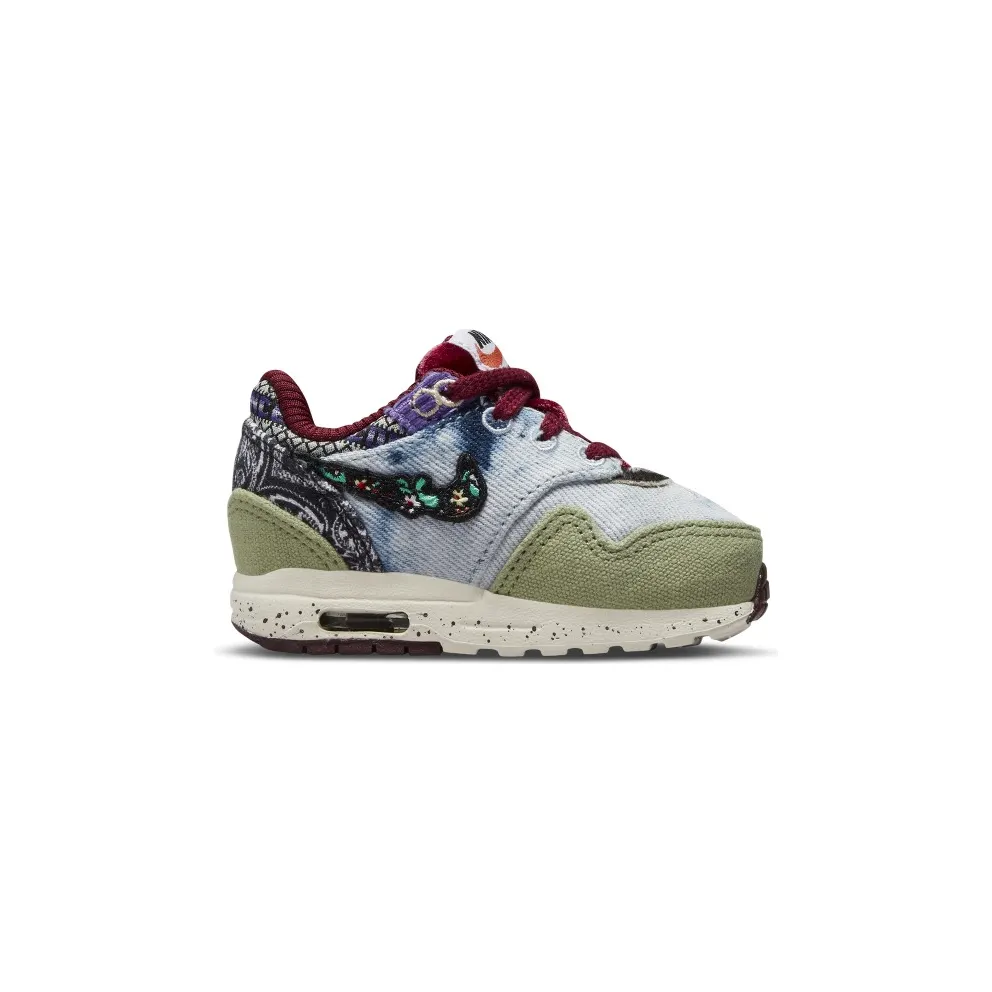 Nike Air Max 1 SP Concepts Mellow (TD) – “Oil Green / Black / Team Red / Sail” (DR2363-300)