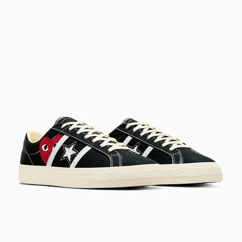 Converse x PLAY Comme des Garçons One Star Academy Pro Black/Egret/Red (A09870C)