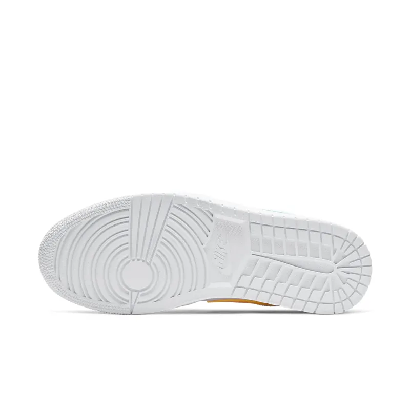 Jordan 1 Low White Multi-Color Swoosh White/Multi-Color-Light Aqua (CW7033-100)