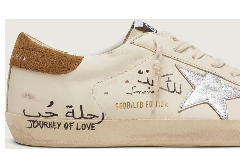 Golden Goose Men’S Super-Star Ltd In Nappa With Metallic Silver Star And All-Over Lettering (GMF00101.F007131.10224) (4)