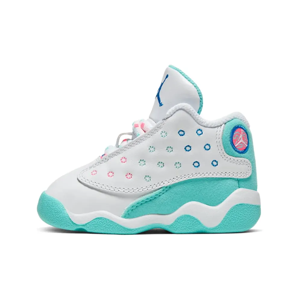 Jordan 13 Retro White Soar Green Pink (TD) White/Soar-Green-Pink (684802-100)
