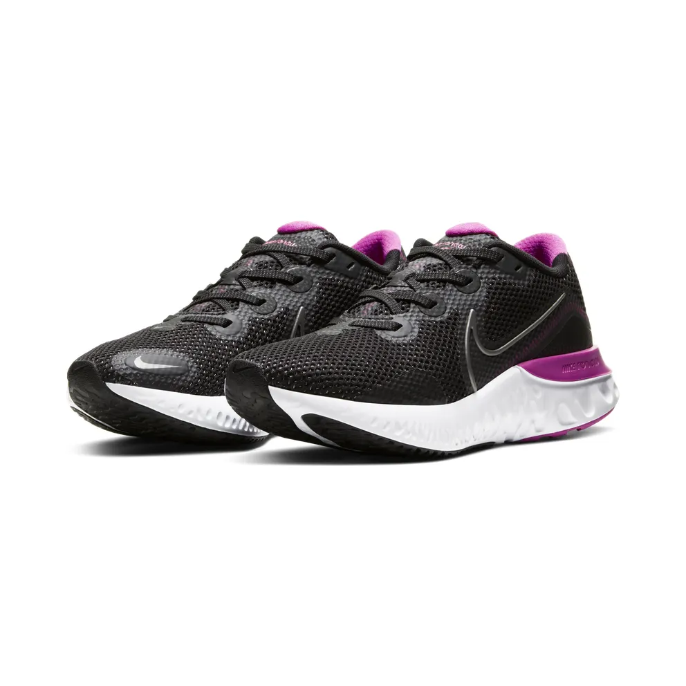 Nike Renew Run Black White (W) Black/White-Fire Pink-Metallic Dark Grey (CK6360-004)