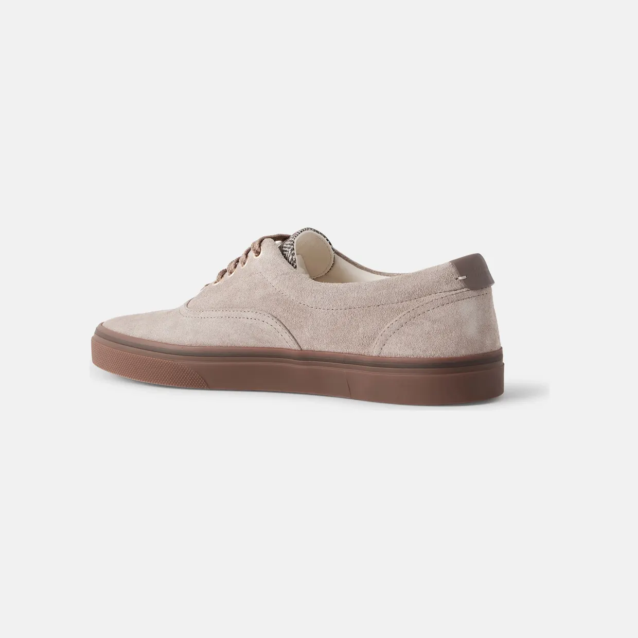 Brunello Cucinelli Suede Sneakers Taupe (MZUEIVZ354) (4)