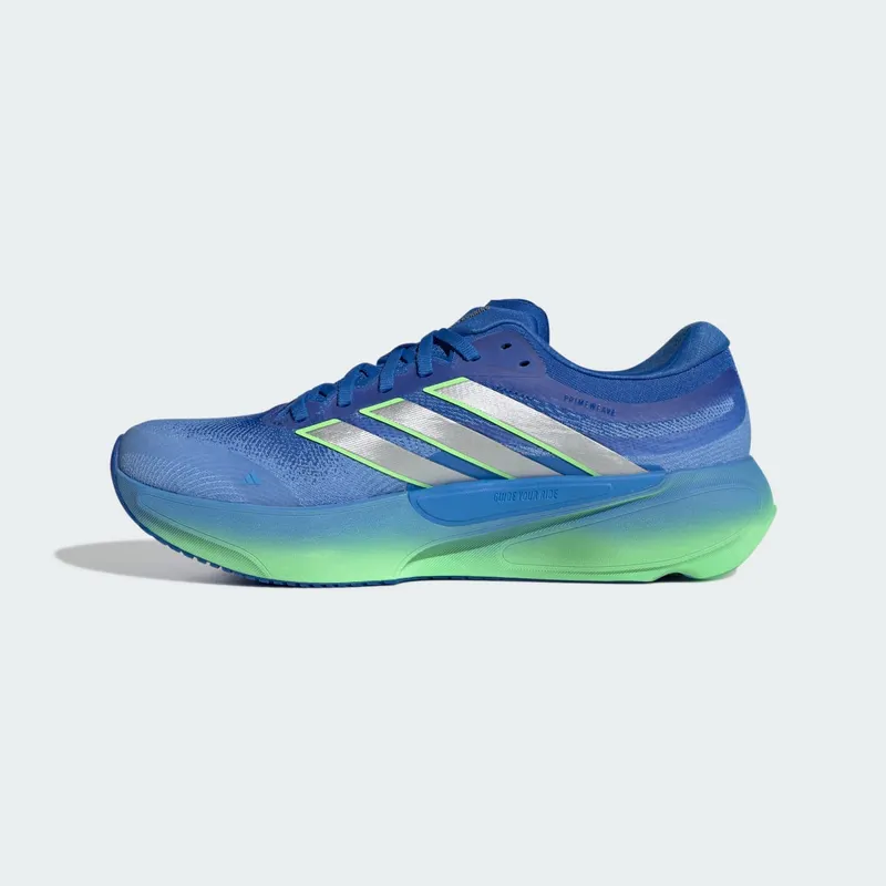 Adidas SUPERNOVA SOLUTION 3 Running Shoes Lucky Blue / Silver Metallic / Lime Burst (JR7399)