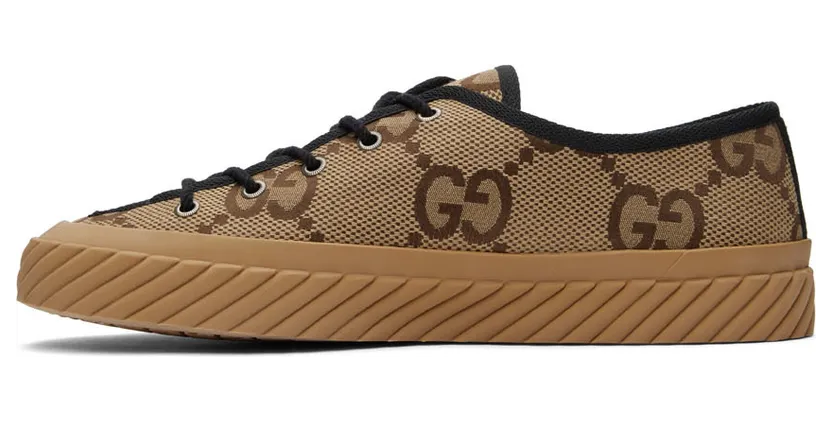 Gucci Beige Maxi GG Sneakers (703031 UKOH0) (3)