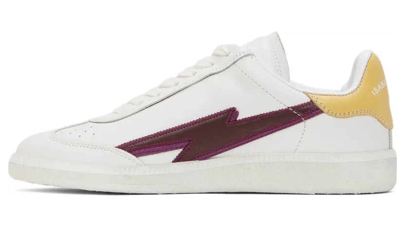 Isabel Marant White & Burgundy Bryce Sneakers (22PBK0029-22P075S) (3)