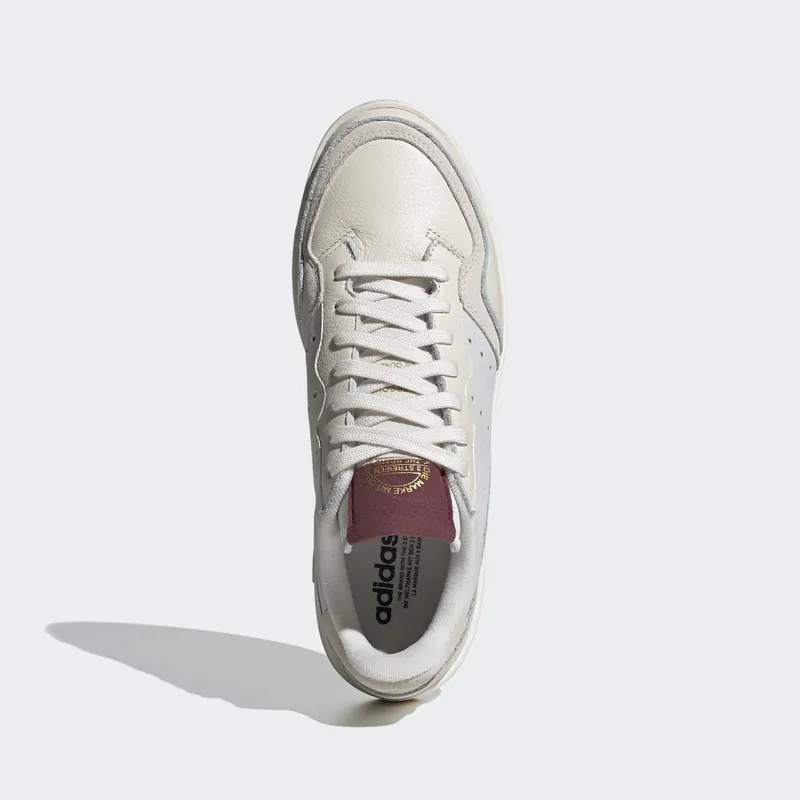 Adidas Supercourt ‘Chalk White Burgundy’ Chalk White/Chalk White/Collegiate Burgundy (EF5868)