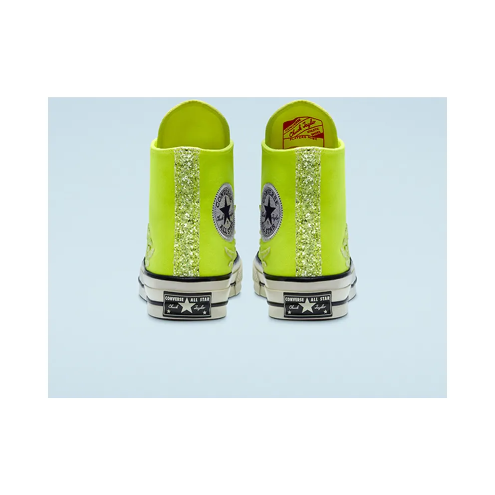 Converse Glitter Shine Chuck 70 High Top for Women Lemon Venom/egret/black (569388C)