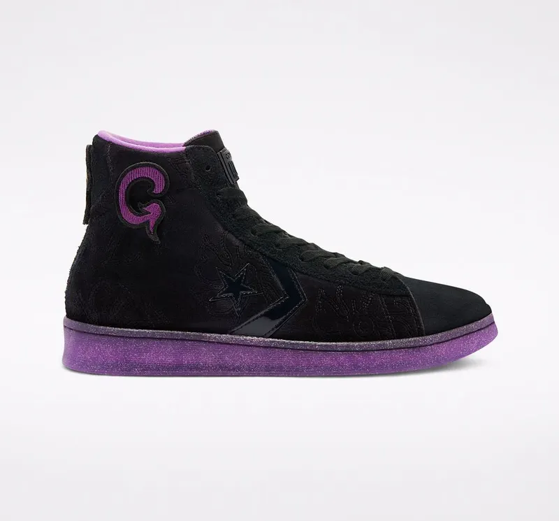 Converse Joe Freshgoods x Pro Leather High ‘Black Purple’ Black/Black/Amaranth Purple (170645C)