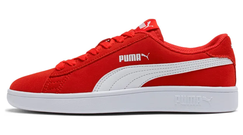 Puma Smash v2 Suede Jr Rood/Wit (365176-03)