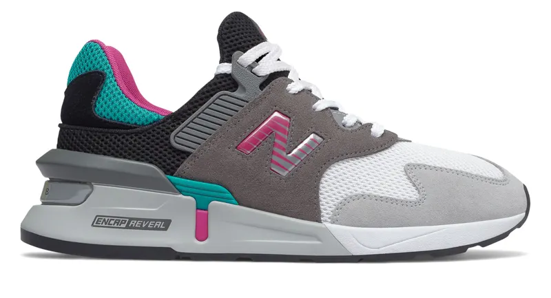 New Balance 997 S South Beach Grey/Pink-Turquoise (MS997JCF)