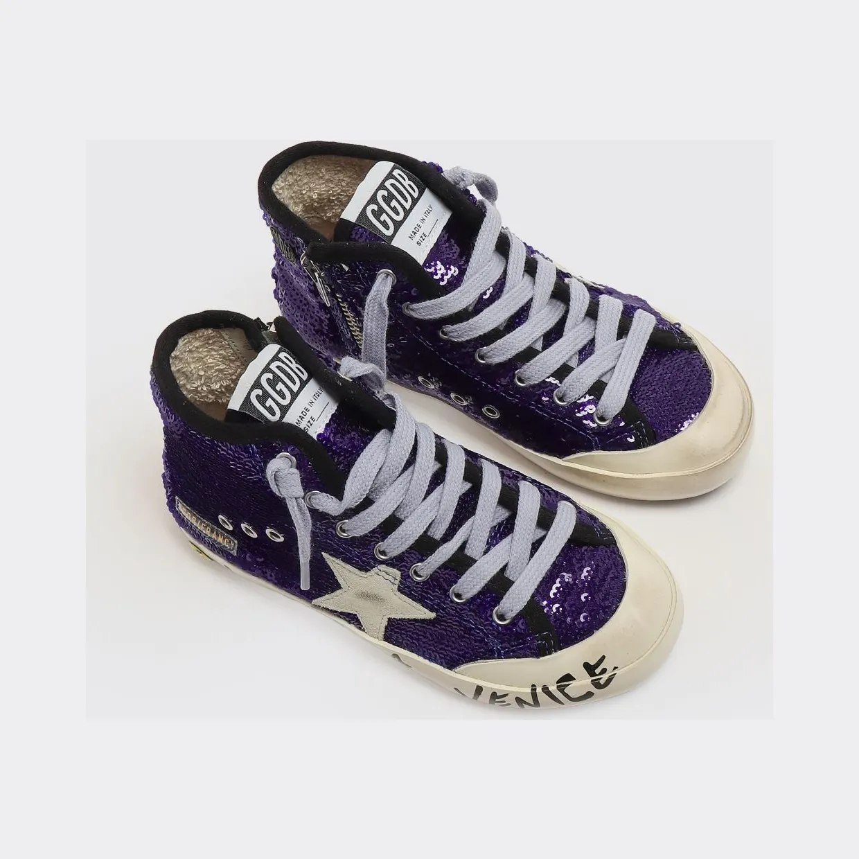 Golden goose Francy Embroidered Sequin Sneakers Blue (GYF00114F00808450588)