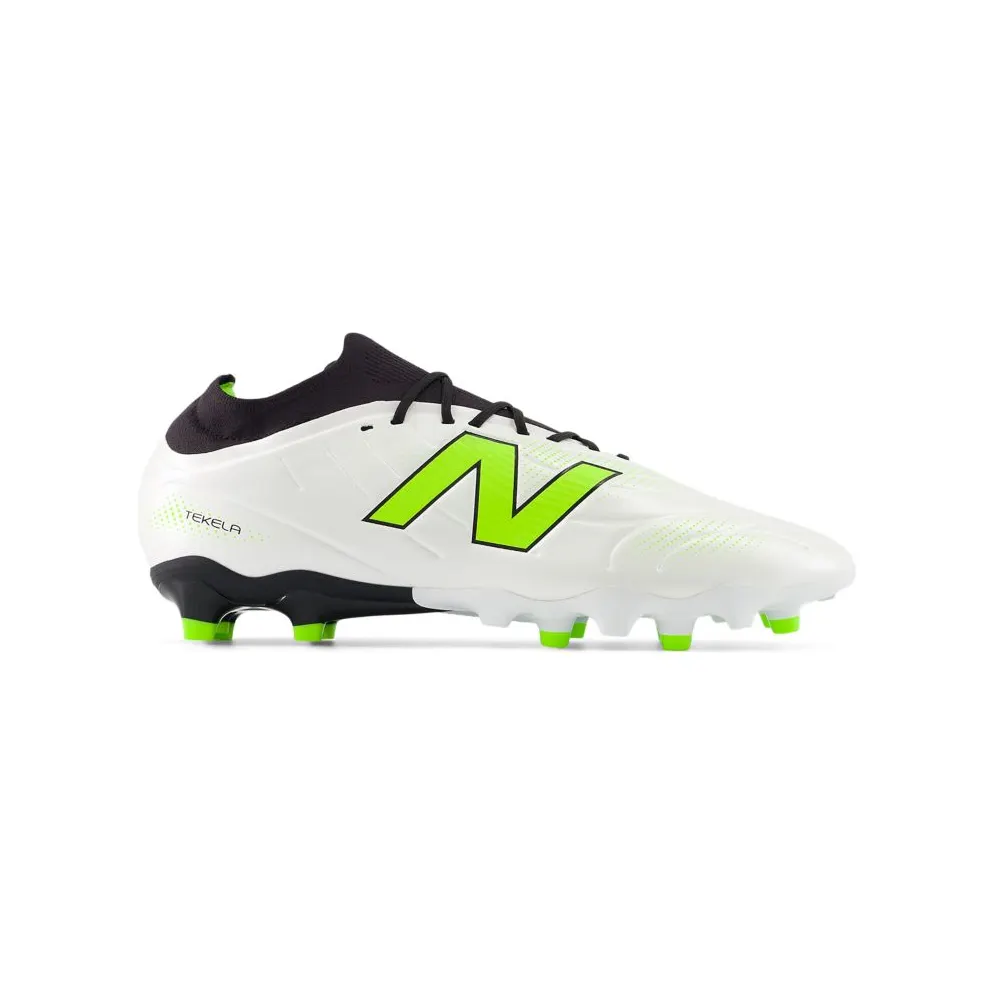 NEW BALANCE TEKELA TEAM LOW LACED FG V5 “White / Black / Pixel Green” (ST3FSP5)