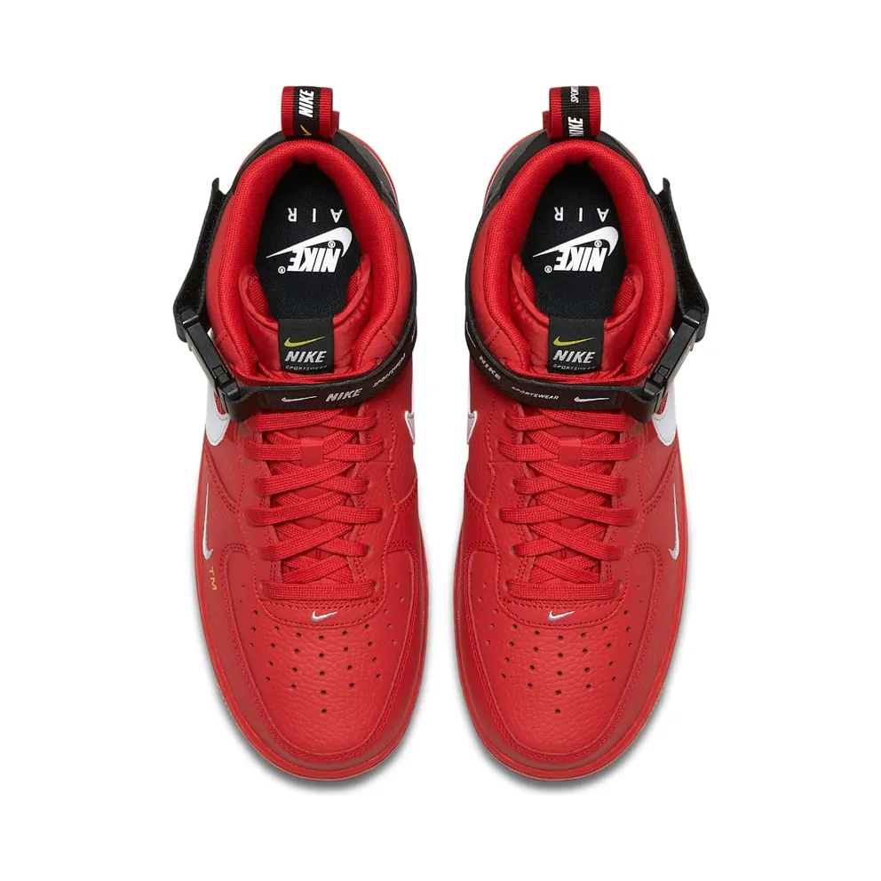 Nike Air Force 1 Mid Utility University Red University Red/White-Black-Tour Yellow (804609-605)