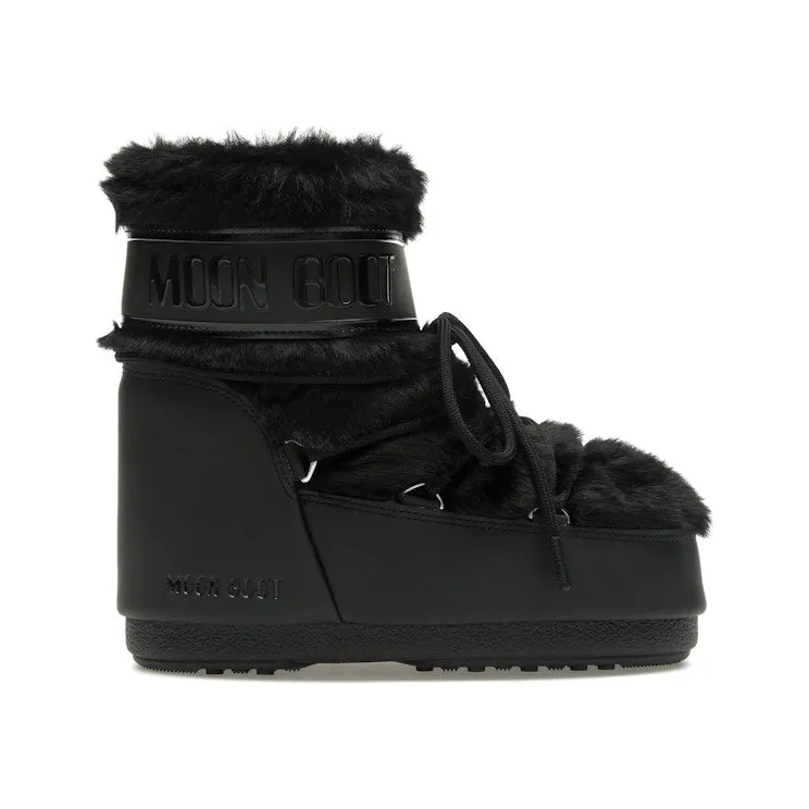 Moon Boot Icon Faux-Fur Low Boot Black (80D1409390-N001)