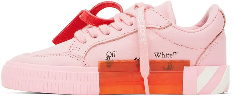 Off-White Kids Pink & White Vulcanized (OGIA001S22LEA0013001)