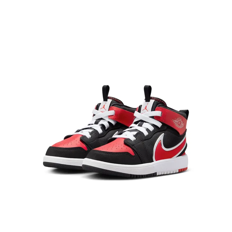 Jordan 1 Mid RM EasyOn Black White University Red (FQ1282-006)