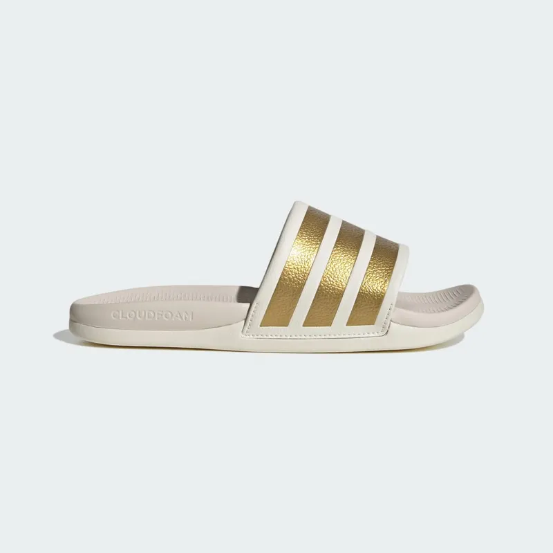 Adidas ADILETTE COMFORT 2.0 Slides Off White / Gold Metallic / Chalk White (JP9123)