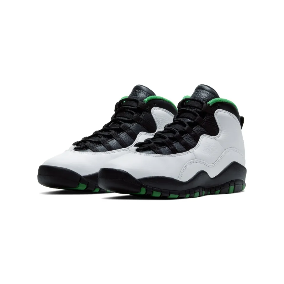 Jordan 10 Retro Seattle (GS) White/Black-Green-Yellow (310806-137)