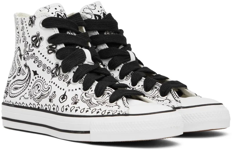 Converse White & Black Sammy Baca Edition CTAS Pro Hi (A02085C)