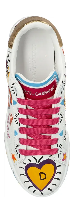 Dolce & Gabbana Logo-print Leather “White” (CK2464 A3L79 8M541) (4)