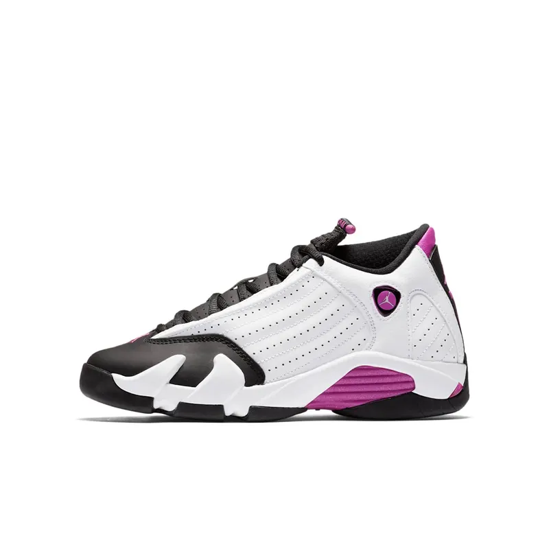 Jordan 14 Retro Fuchsia Flash Black Toe (GS) White/Fuchsia Flash-Black (654969-119)