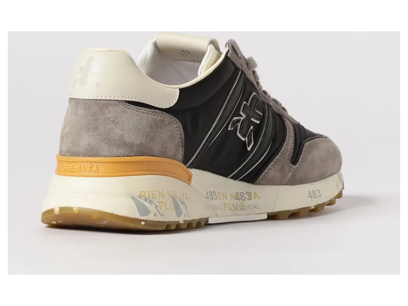 Premiata Lander Suede and Nylon Sneakers Black (LANDER7207) (2)
