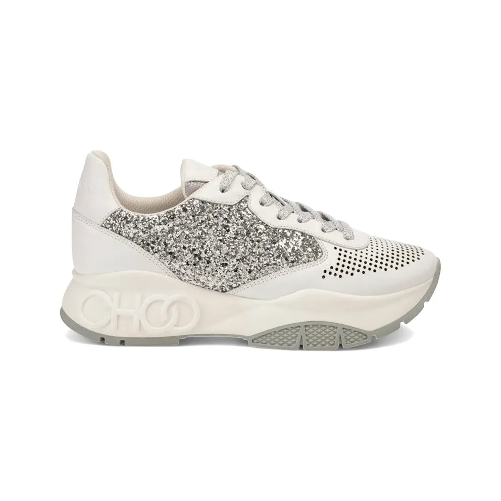 Jimmy Choo Rylie Sneaker White Silver Crystal (RYLIE NAPPA)