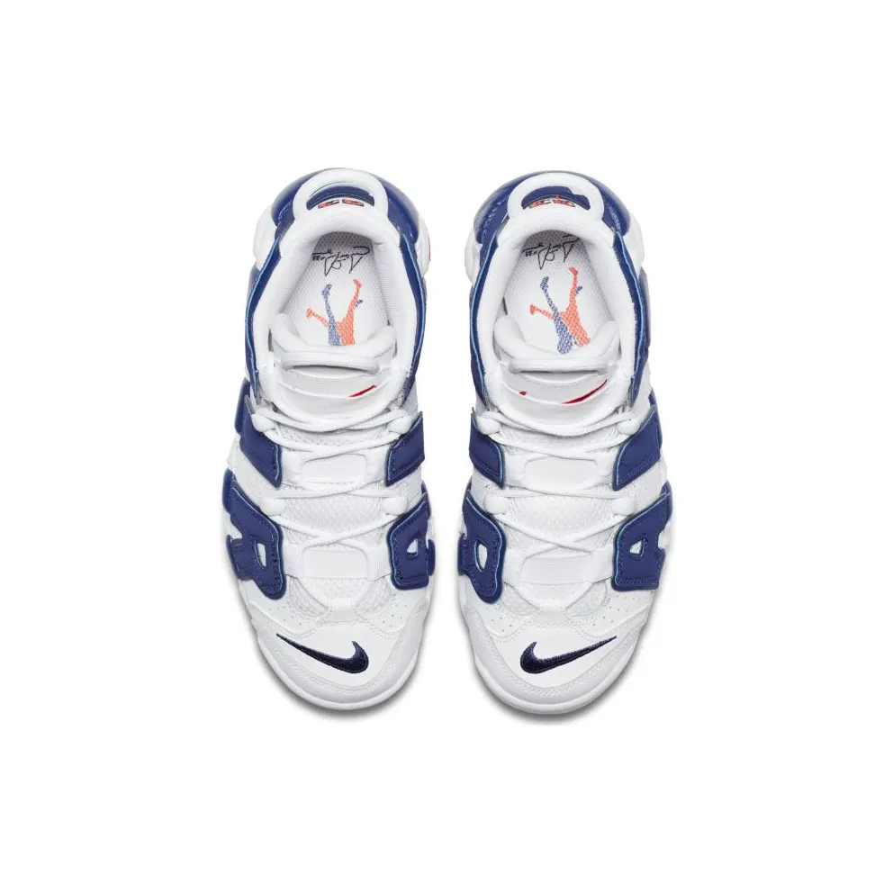 Nike Air More Uptempo Knicks (GS) White/Deep Royal Blue-Team Orange (415082-103)