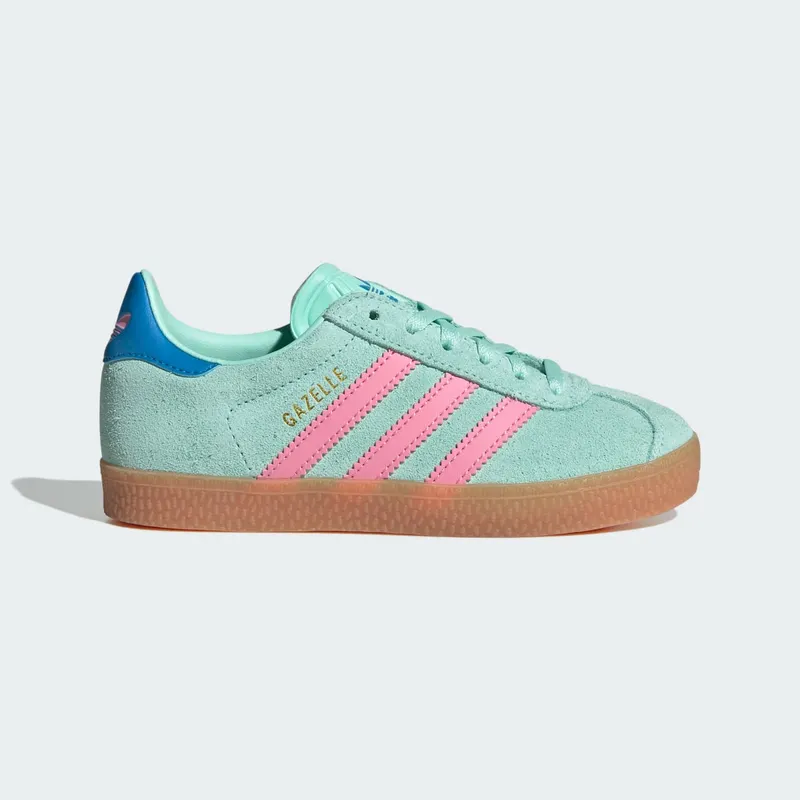 Adidas Gazelle Kids Clear Mint / Bliss Pink / Bright Blue (JP7130)