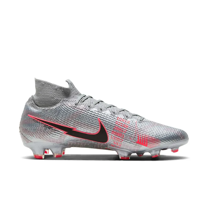 Nike Mercurial Superfly 7 Elite FG Metallic Bomber Grey Metallic Bomber Grey/Particle Grey/Laser Crimson (AQ4174-906)