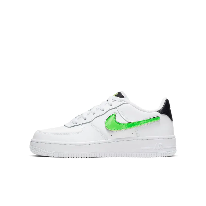 Nike Air Force 1 Low Removable Swoosh White Green Strike (GS) White/Green Strike-White-Black (AR7446-100)