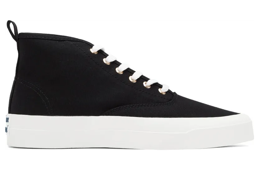 Maison Kitsuné White Canvas High-Top Sneakers (CU04708WW9000)