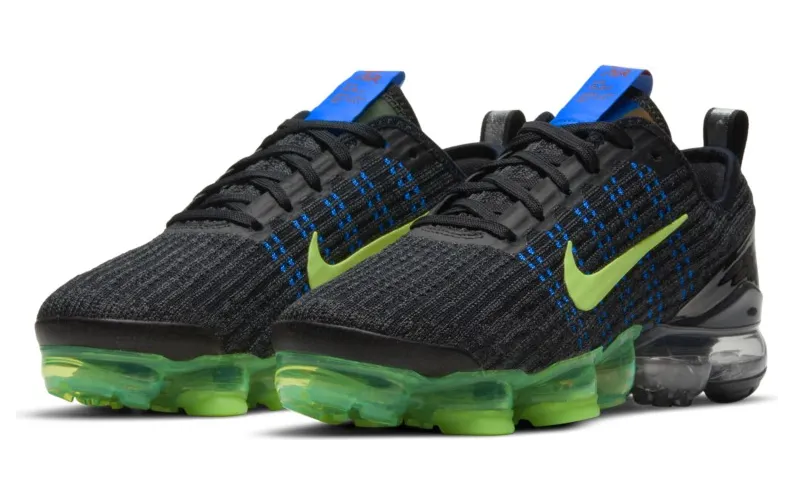 Nike Air VaporMax Flyknit 3 Black Blue Volt (GS)