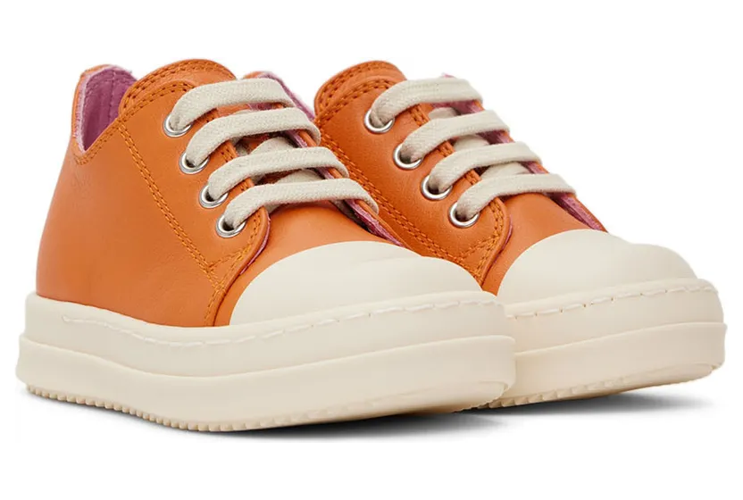 Rick Owens Baby Off-White Low Sneakers (BG02B5898 LMU 02B BG) (4)