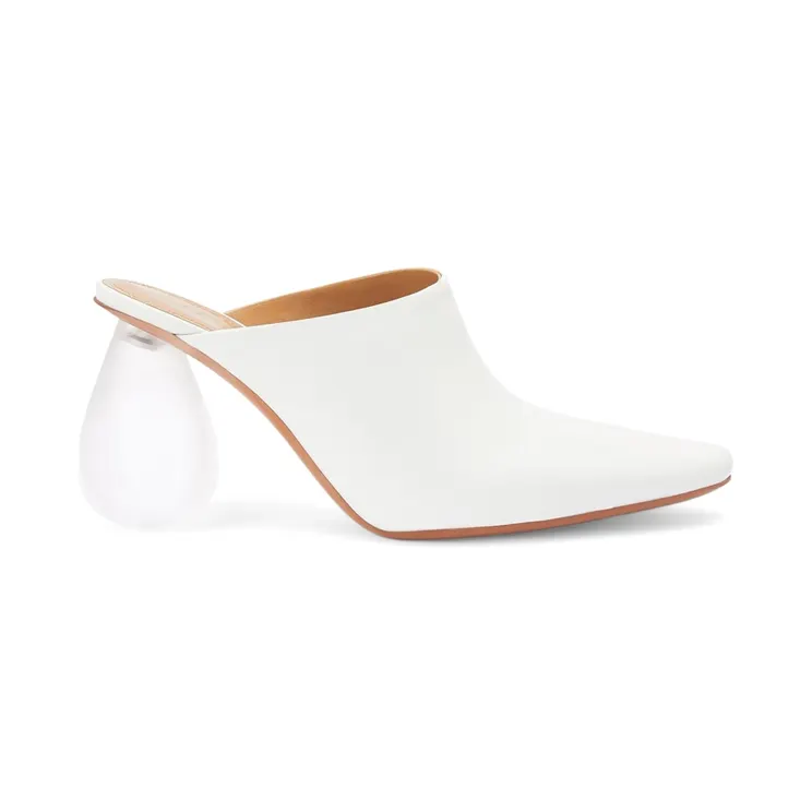 LOEWE 90 Drop Heel Mules White (L815379X35 2100)