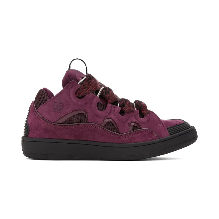 Lanvin Burgundy Curb Sneakers (FM-SKRK11-DRAG-H22)