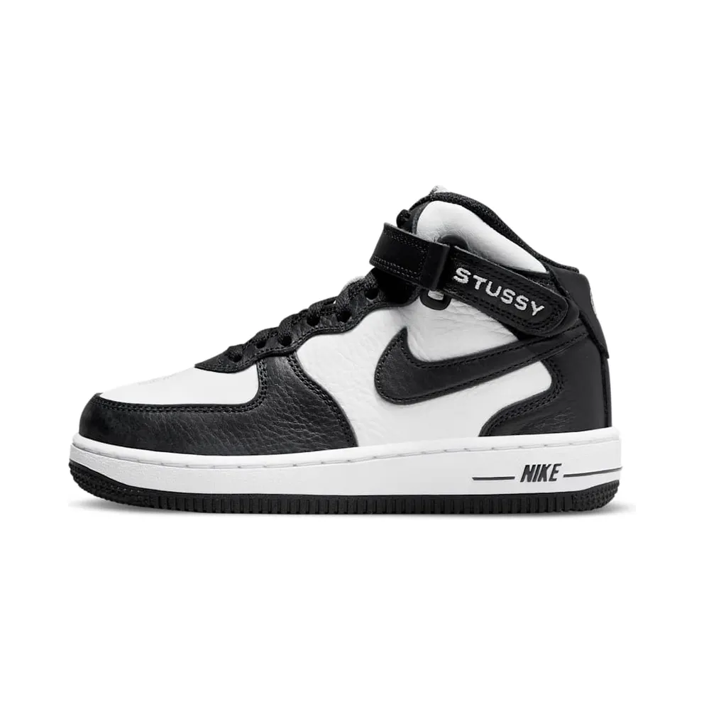 Nike x Stüssy Force 1 Mid Younger Kids’ Black (DN4158-002)