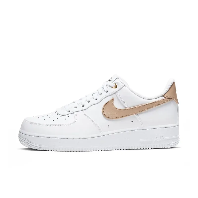 Nike Air Force 1 Low White Vachetta Tan White/Black-Metallic Gold-Vachetta Tan (CU6675-100)