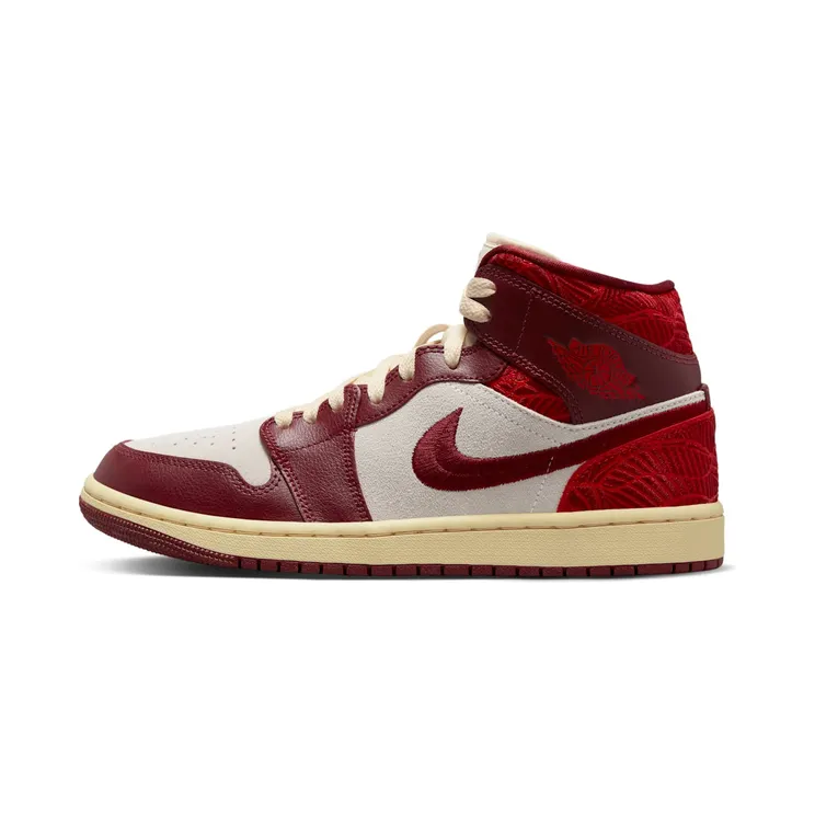 AIR Jordan 1 MID Tiki Leaf “Team Red / Sail / Muslin / University Red” (DZ2820-601)
