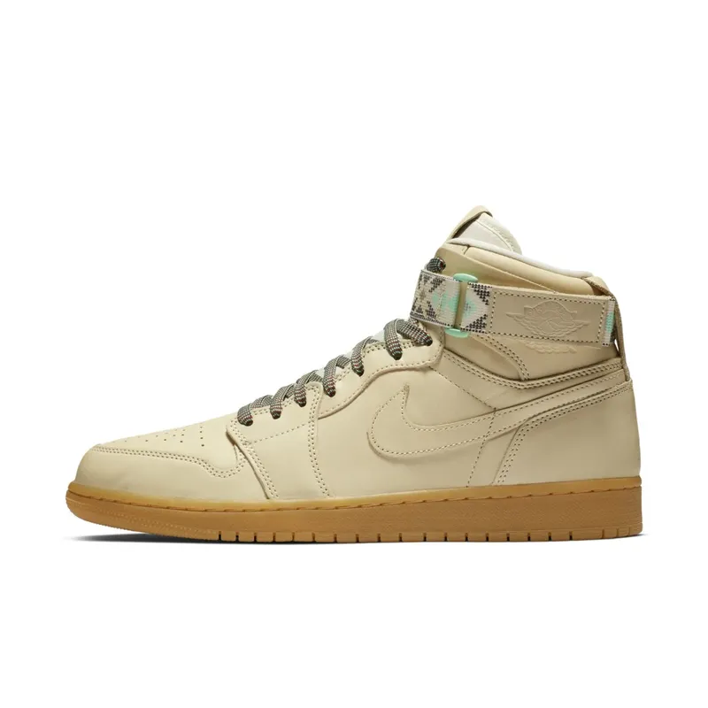 Jordan 1 Retro High Strap N7 Light Cream/Light Cream-Gum Yellow-Emerald Rise (AR4410-207)