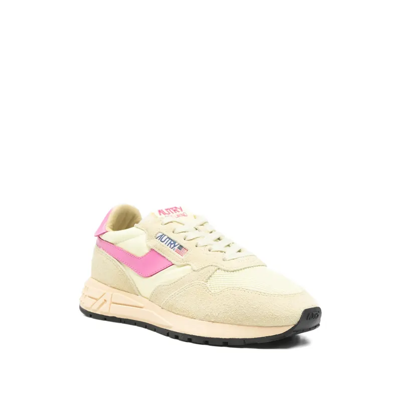 Autry Reelwind Suede-panelled “Yellow/Pink” (WWLW UT41)