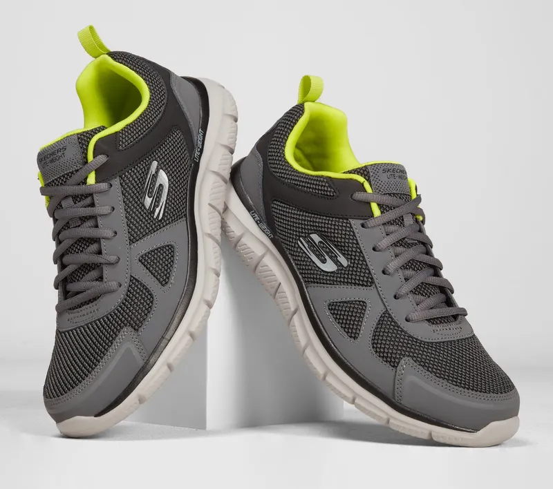 Skechers Track – Bucolo Sneaker Houtskool/Limoen